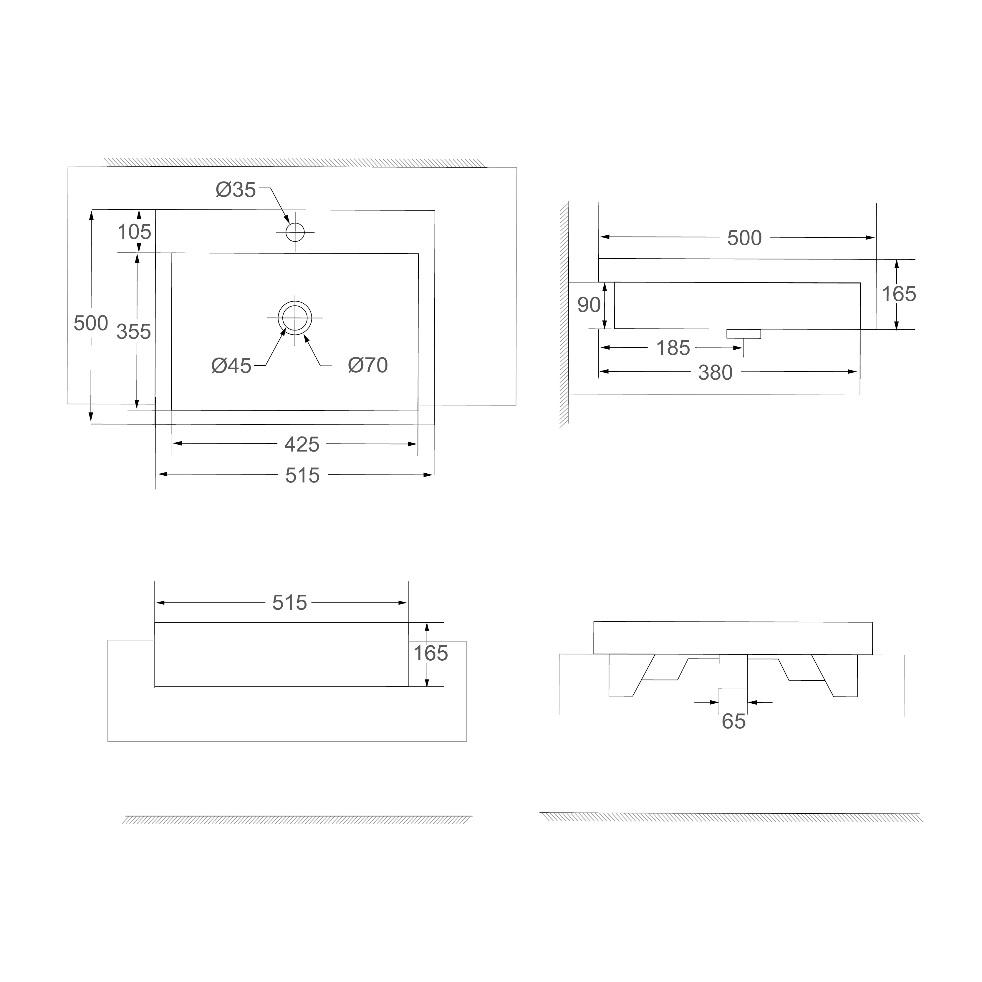 SEMI-RECESSED : SRTWB7018